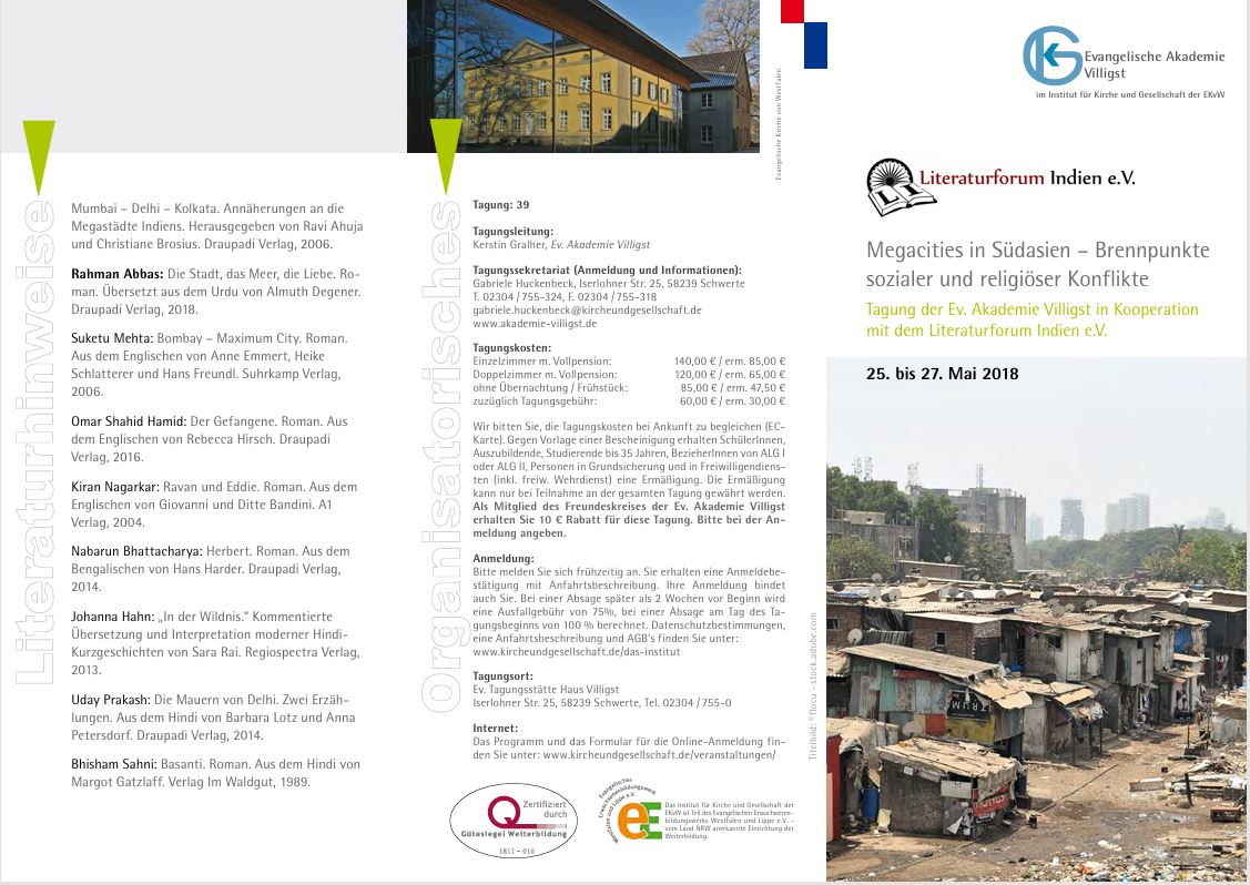 Jahrestagung 2018 – Megacities in Südasien