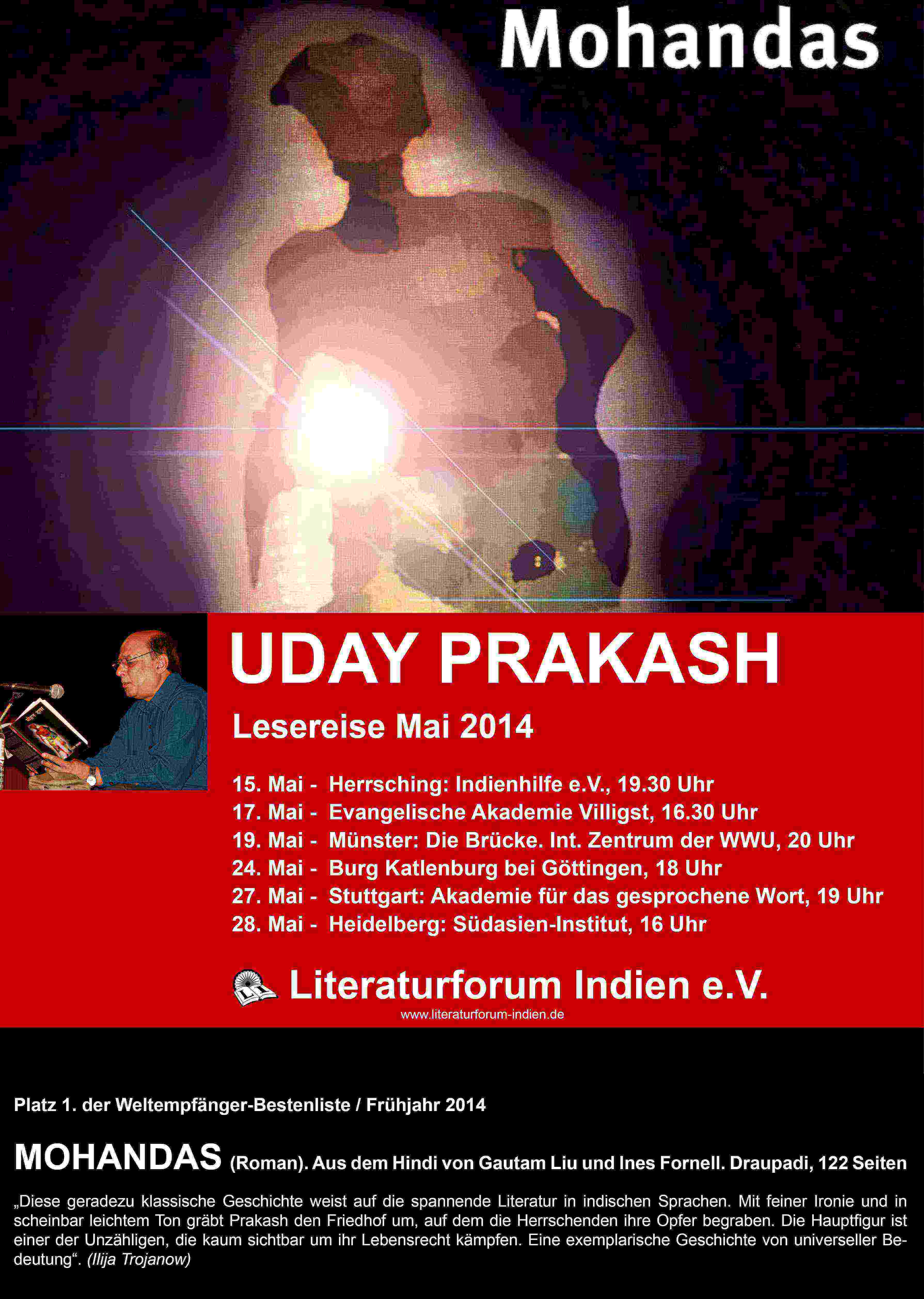 Lesereise Uday Prakash 2014